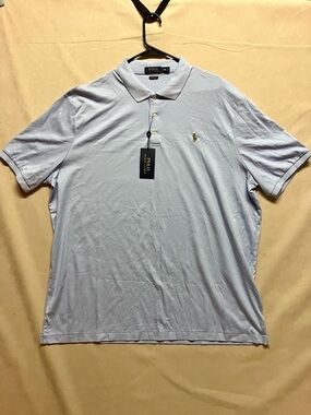NWT Polo Ralph Lauren Shirt Mens XXL Blue Classic Fit Preppy Flesh Pony Logo